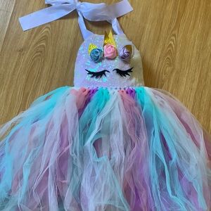 Girls Unicorn Tulle Dress